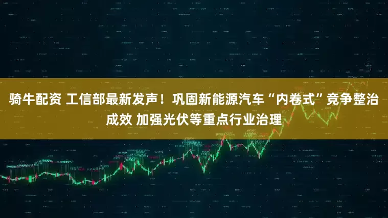 骑牛配资 工信部最新发声！巩固新能源汽车“内卷式”竞争整治成效 加强光伏等重点行业治理
